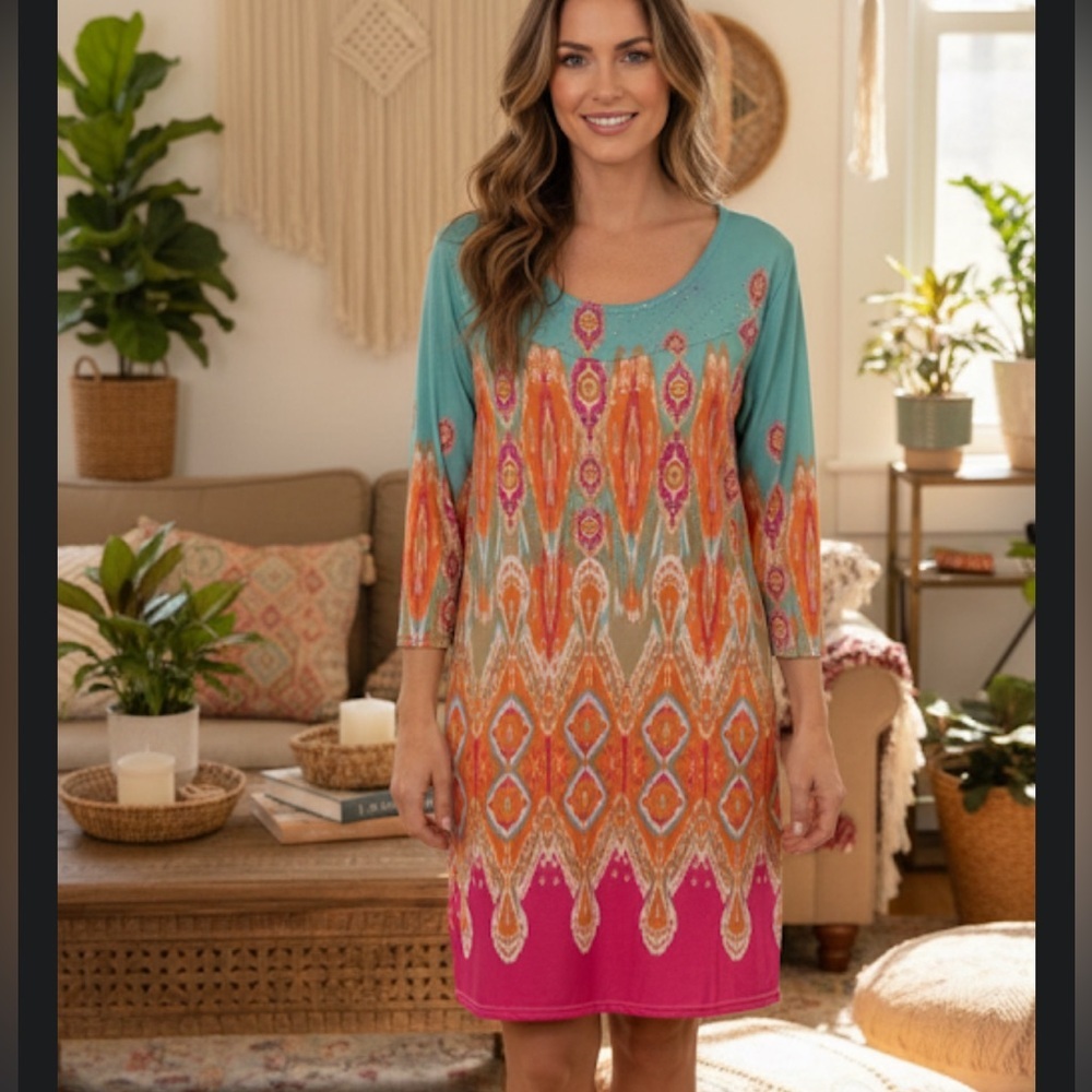 646 Main boho dress 1XL – 2XL